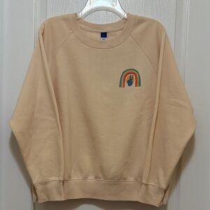 Old Navy Light Peach Crewneck Sweatshirt L